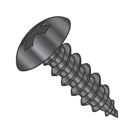 Usa Industrials Self-Drilling Screw, 1/4"-14 x 1-1/4 in, Black Oxide Steel Truss Head Phillips Drive BULK-SCRW-14490